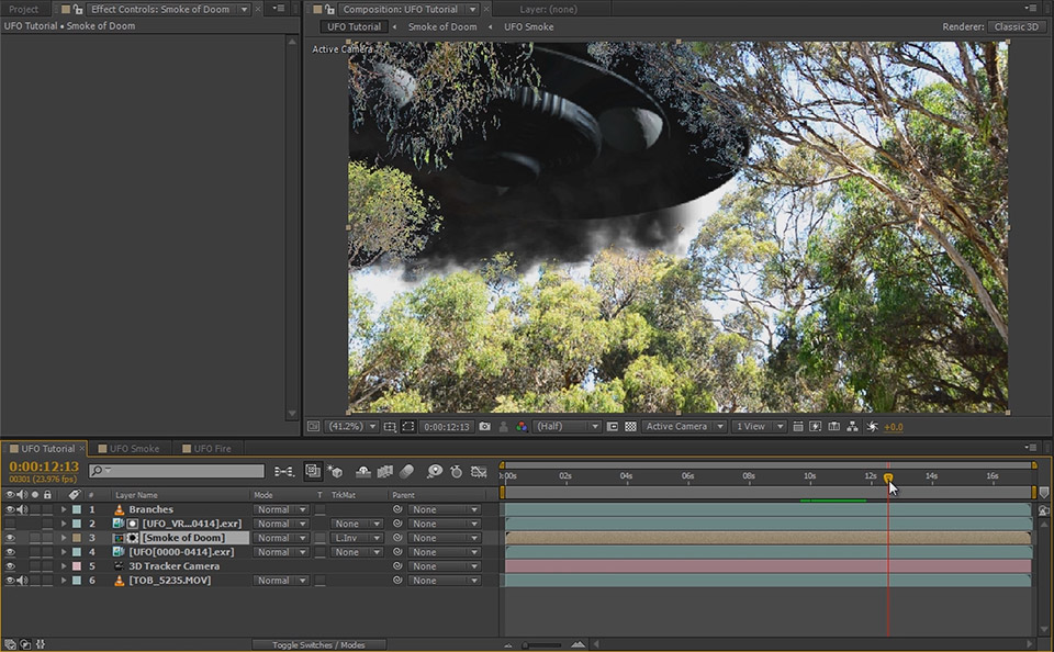3D Integration VFX UFO 10 - Final UFO composited