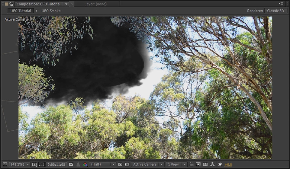 3D Integration VFX UFO 7 - Smoke elements added