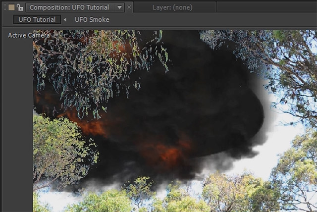 3D Integration VFX UFO 8 - Fire elements added