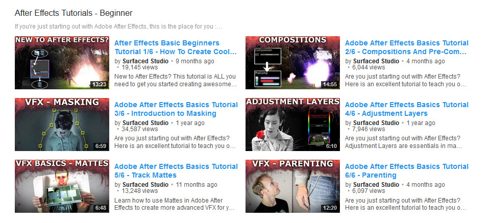 High Quality VFX Tutorials 2 - After Effects Beginner Tutorials