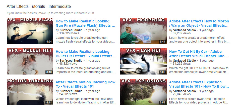 High Quality VFX Tutorials 3 - After Effects Intermediate Tutorials