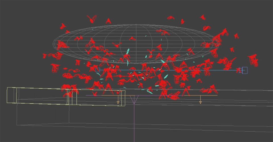 Dissolve Into Crows VFX 37 - 3dsMax Spawn Feather Particles