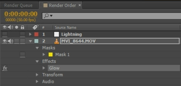 After Effects Render Order 03 - Masks before Glow