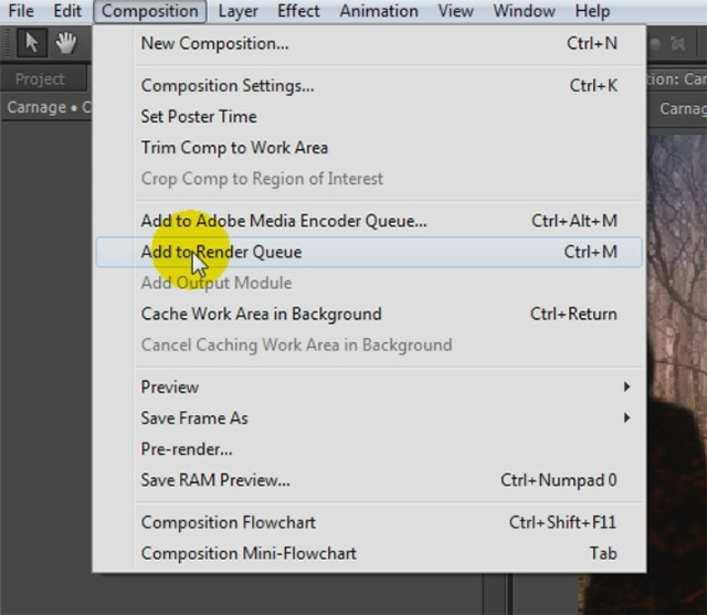 How To Export From After Effects 03 - Add To Render Queue