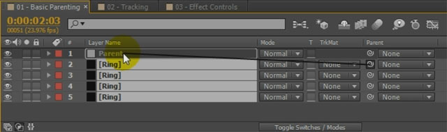 After Effects Basics Null Objects 07 - Parent To Null