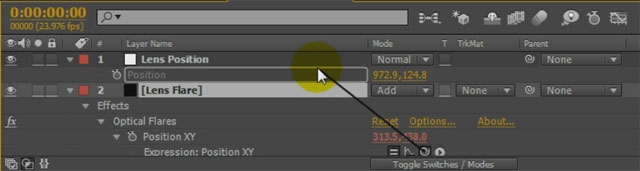 After Effects Basics Null Objects 11 - Parent Optical Flares
