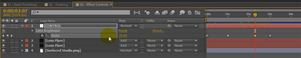 After Effects Basics Null Objects 13 - Null Object Expression Controls