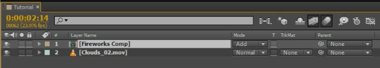After Effects Fireworks Compositing 02 - Cloud Layer