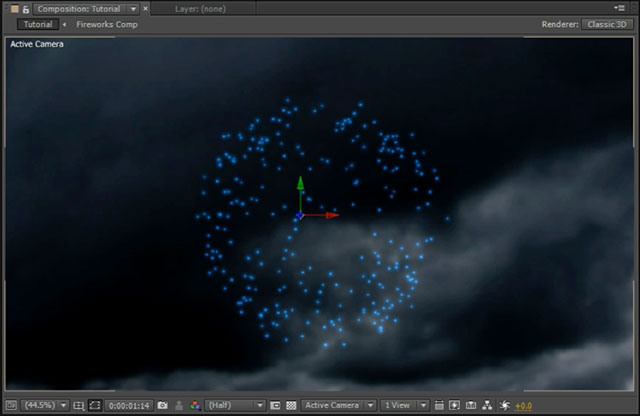 After Effects Fireworks Compositing 11 - Clouds Track Matte