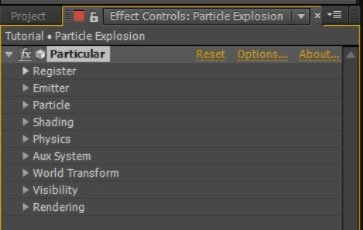 After Effects and Particular Fireworks 04 - Trapcode Particular Effect
