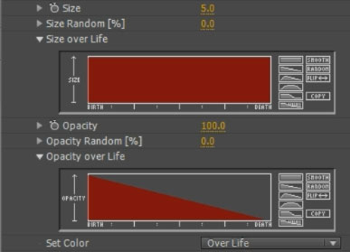 After Effects and Particular Fireworks 41 - Aux Particles Size and Opacity