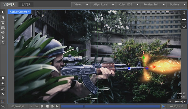 HitFilm 2 Muzzle Flash 10 - Gunfire Repositioned