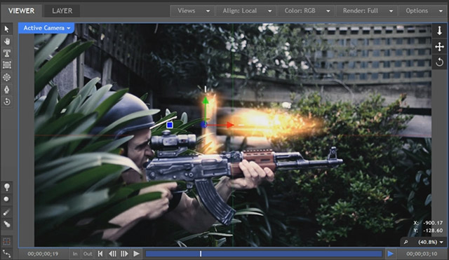 HitFilm 2 Muzzle Flash 9 - Tweaked Tommy Gun Effect