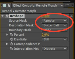 After Effects Advanced Morphing 14 - Reshape Source Destination Mask
