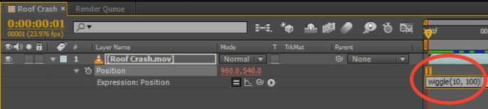 After Effects Camera Shake 03 - Wiggle Expression