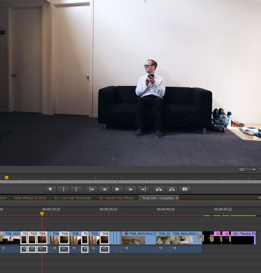 Premiere Pro CC 2014 - Master Clip Effects Applied