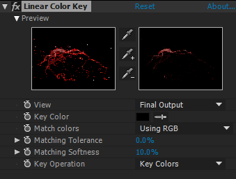 Linear Colour Key Blood