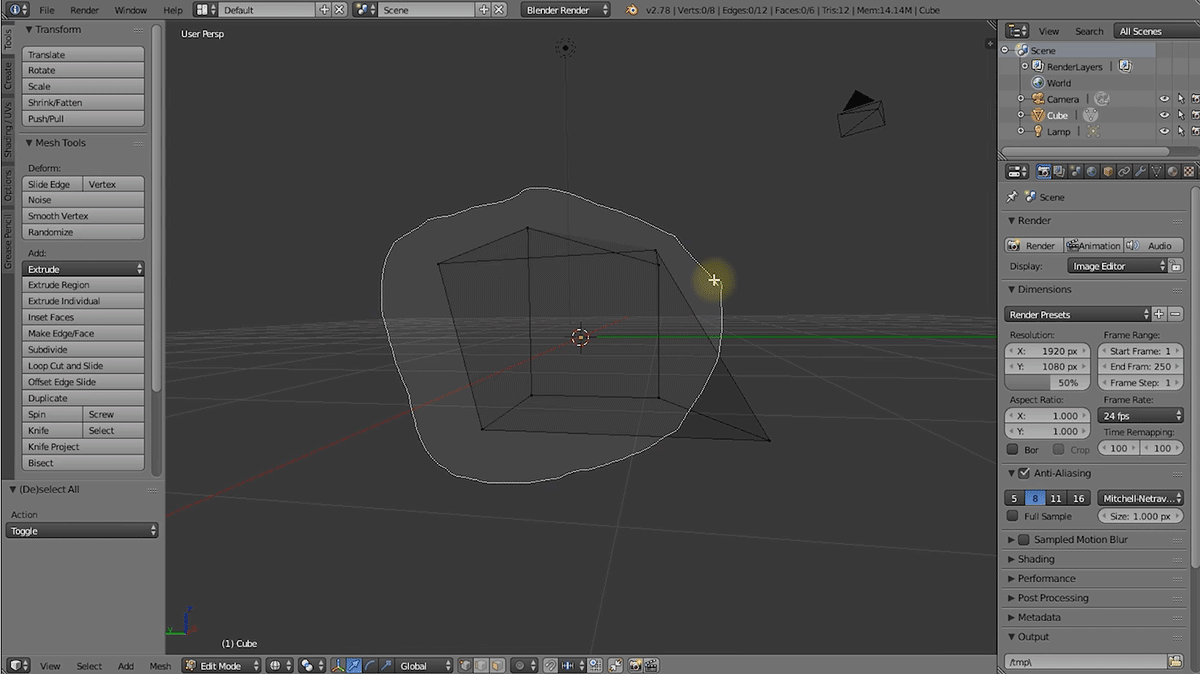 Wireframe and Lasso select